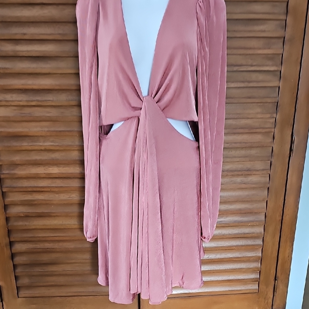 Fashion Nova Pink Satin Dress